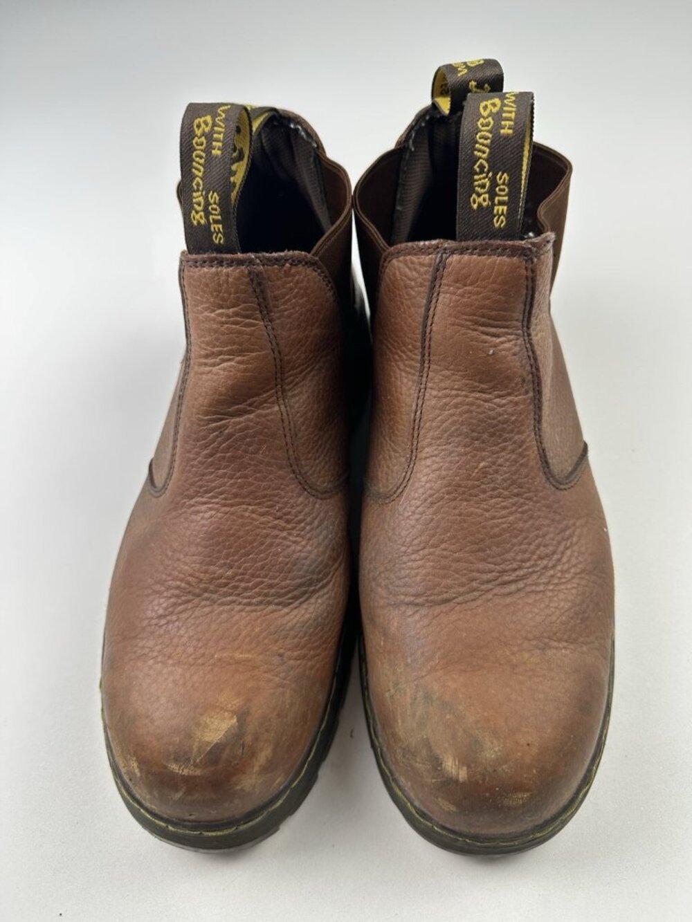 Dr. Martens Industrial Brown Leather Steel Toe Chelsea Work Boots Mens 12 M - Picture 5 of 10